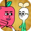 apple and onion running game icon