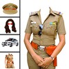 Women police suit photo editor icon