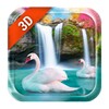 Live Wallpaper Waterfall& Swan icon