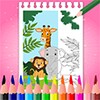 Coloring games for kids animal icon
