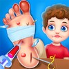 Nail foot doctor hospital game icon