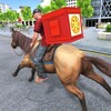 Mounted Horse Pizza Delivery icon