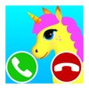 unicorn fake video call game icon