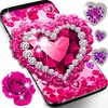 Diamond rose glitter wallpaper icon