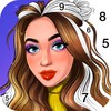 Color By Number girl book icon