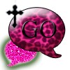 GOSMS PinkLeopardCross Theme icon