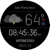 Weather Black Watch Face icon