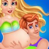 Newborn mermaid baby care game icon