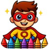 Icono de Superhero Coloring Game Book