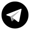 Pictogramă Telegram Black