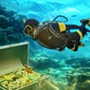 scuba diver treasure hunt icon