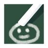 funny paint chalk icon