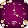 Gold Diamond Moving Clock Wall icon