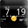 Smoked Glass Digital Weather Clock Widget 图标