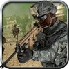 Lone commando sniper shooter icon