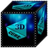3D Cyan icon