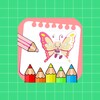 butterfly coloring icon