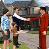 Virtual Rent Home Happy Family icon