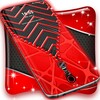 Red black zipper icon