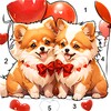 Dog Coloring, Color by number icon