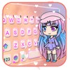 Cute Cartoon Girl Keyboard The icon