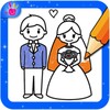 Icona di Glitter Wedding Coloring Pages