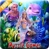 Mermaid puzzles for free icon
