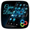 Cyan+Black Go Launcher Theme icon