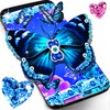 Blue glitz butterfly wallpaper icon