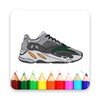 Icône Cool Sneakers Coloring Book