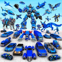 police tiger robot car game 3d