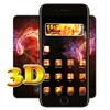 3D Flame Fire Skull Launcher Theme icon