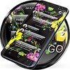 SMS Theme Glass Black Flowers icon