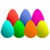 Surprise colorful eggs icon