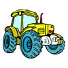 Tractors Color by Number Book icon