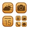 Wow Engraved Wood Icon Pack icon