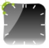 Crystal black clock icon