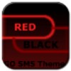 Ikon GO SMS Red Black Neon Theme