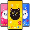 Cute Kitty Clock Wallpaper icon