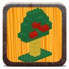 Building bricks step-by-step icon