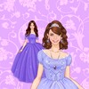 Purple princess dress up icon
