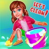 Little girl cleanup icon