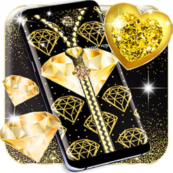 Gold diamond lock screen for Android - Download the APK from Uptodown