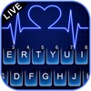 Neon Blue Heartbeat Keyboard T icon