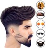 Men hairstyle and beard editor icon