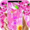 Pink flower zipper lock screen icon