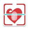 Fingerprint love test icon