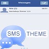 White Blue Theme GO SMS icon