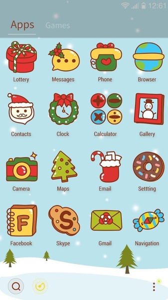 Merry Christmas GOLauncher EX Theme - Preview 2