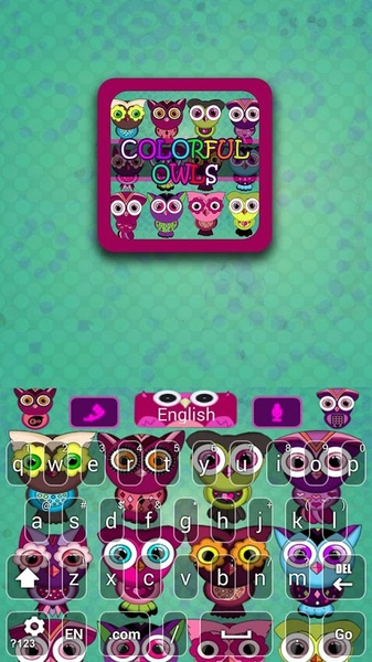 Owls Colorful Go Keyboard - Preview 5